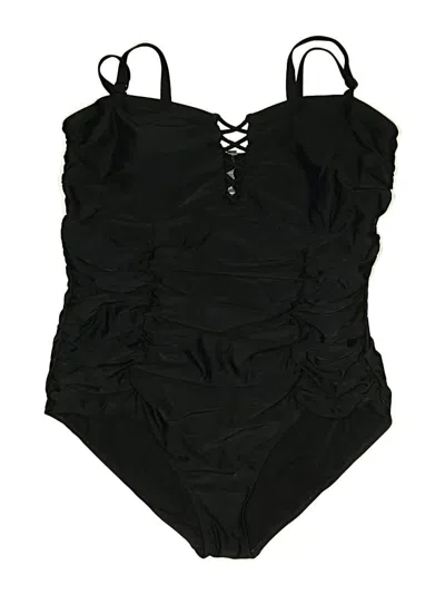 Pre-owned Torrid One Piece Swimsuit In Black
