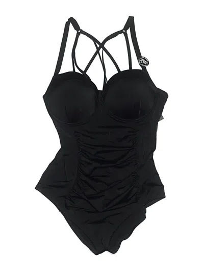 Pre-owned Torrid One Piece Swimsuit In Black