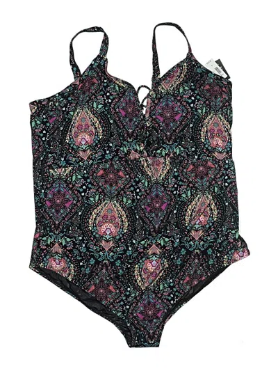 Pre-owned Torrid One Piece Swimsuit In Black