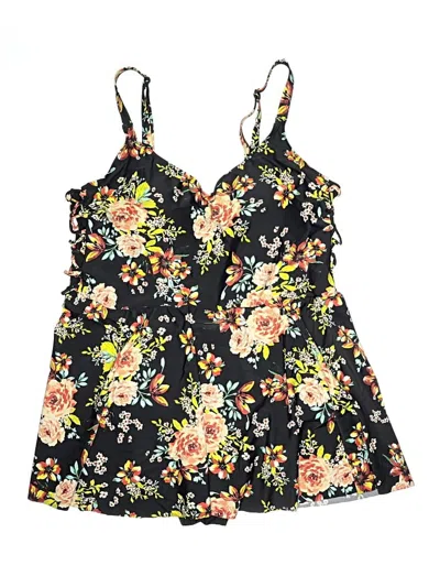 Pre-owned Torrid One Piece Swimsuit In Black
