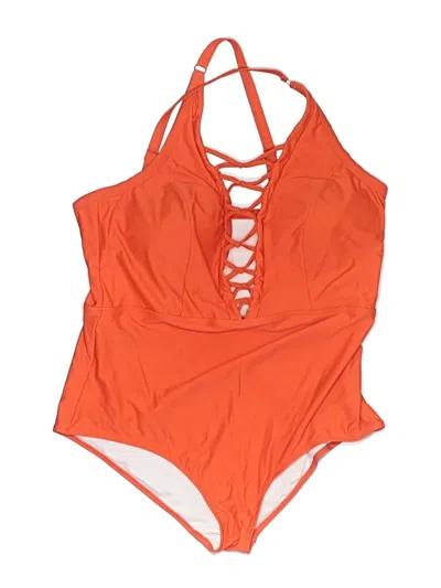 Pre-owned Torrid One Piece Swimsuit In Orange
