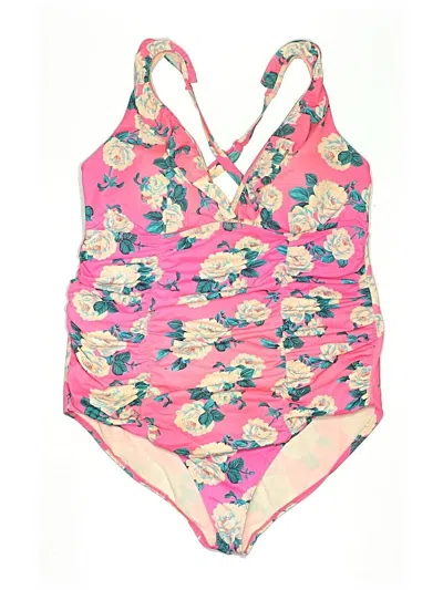 Pre-owned Torrid One Piece Swimsuit In Pink