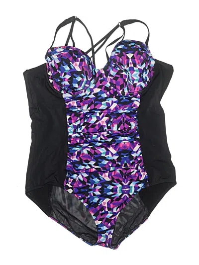 Pre-owned Torrid One Piece Swimsuit In Purple