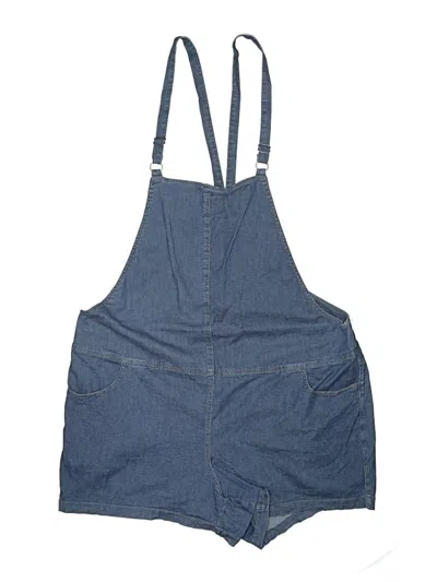 Pre-owned Torrid Overall Shorts In Blue