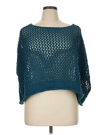 Pre-owned Torrid Poncho In Teal