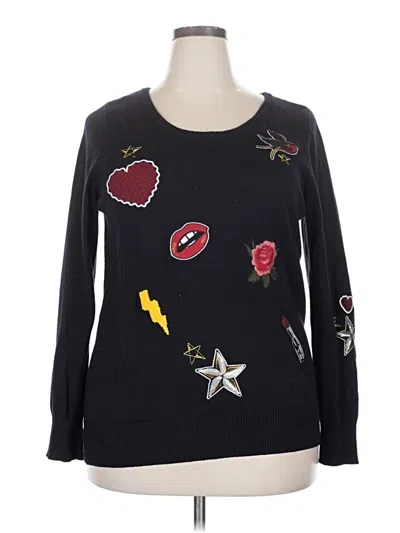 Pre-owned Torrid Pullover Sweater In Black
