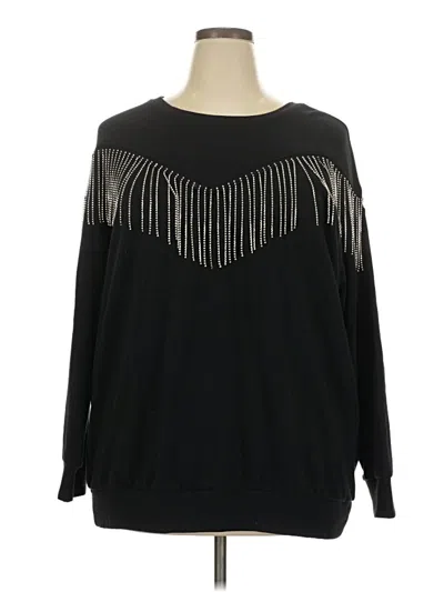 Pre-owned Torrid Pullover Sweater In Black