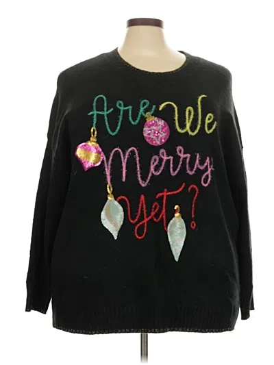 Pre-owned Torrid Pullover Sweater In Black
