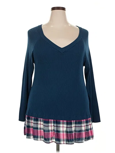 Pre-owned Torrid Pullover Sweater In Blue