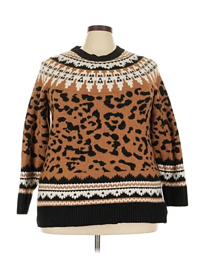 Pre-owned Torrid Pullover Sweater In Brown