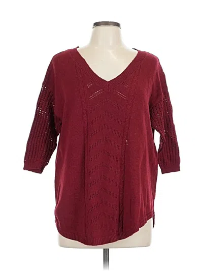 Pre-owned Torrid Pullover Sweater In Burgundy