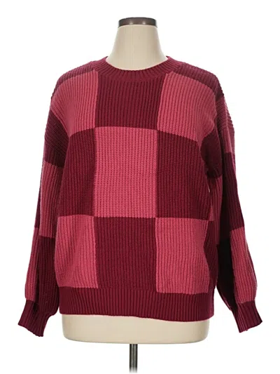 Pre-owned Torrid Pullover Sweater In Burgundy