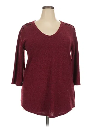 Pre-owned Torrid Pullover Sweater In Burgundy