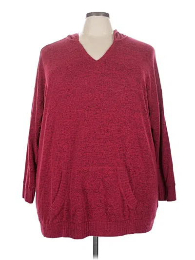 Pre-owned Torrid Pullover Sweater In Burgundy
