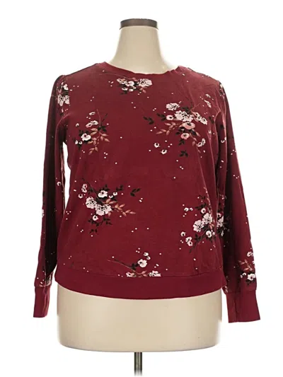 Pre-owned Torrid Pullover Sweater In Burgundy