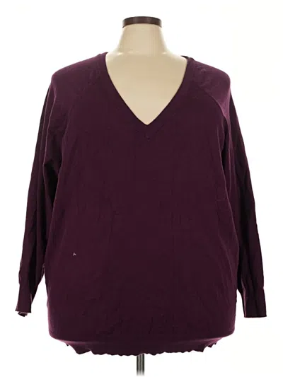 Pre-owned Torrid Pullover Sweater In Burgundy