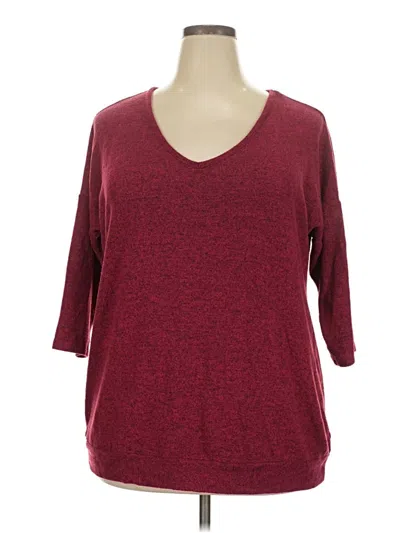 Pre-owned Torrid Pullover Sweater In Burgundy