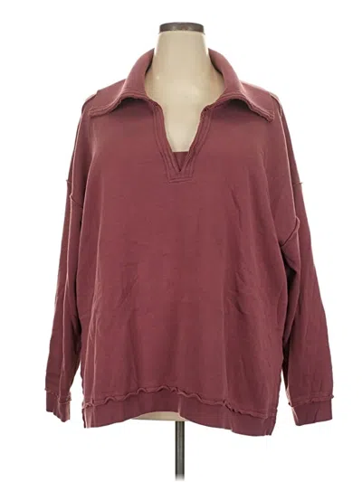 Pre-owned Torrid Pullover Sweater In Burgundy