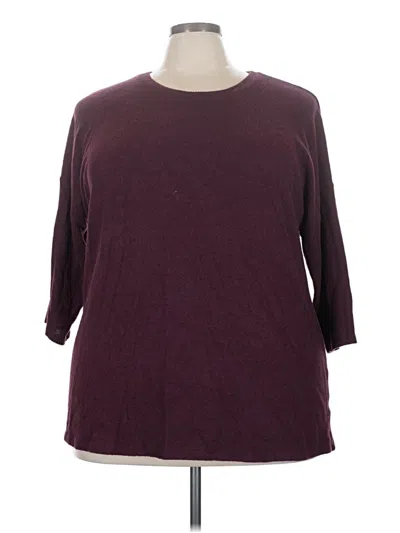 Pre-owned Torrid Pullover Sweater In Burgundy