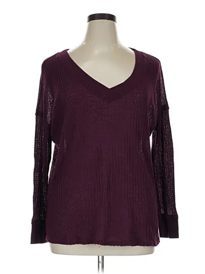 Pre-owned Torrid Pullover Sweater In Burgundy