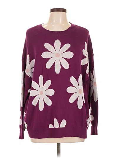 Pre-owned Torrid Pullover Sweater In Burgundy