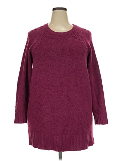 Pre-owned Torrid Pullover Sweater In Burgundy