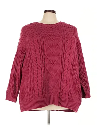 Pre-owned Torrid Pullover Sweater In Burgundy