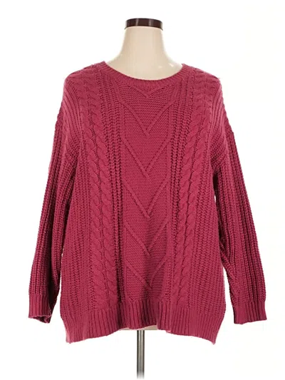 Pre-owned Torrid Pullover Sweater In Burgundy