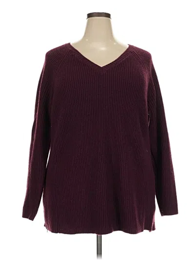 Pre-owned Torrid Pullover Sweater In Burgundy