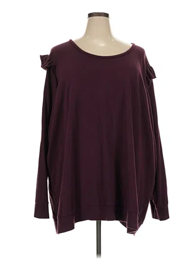 Pre-owned Torrid Pullover Sweater In Burgundy