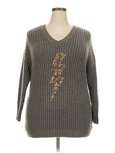Pre-owned Torrid Pullover Sweater In Gray
