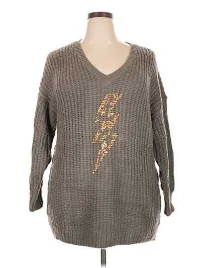 Pre-owned Torrid Pullover Sweater In Gray