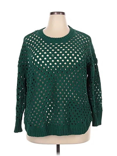 Pre-owned Torrid Pullover Sweater In Green