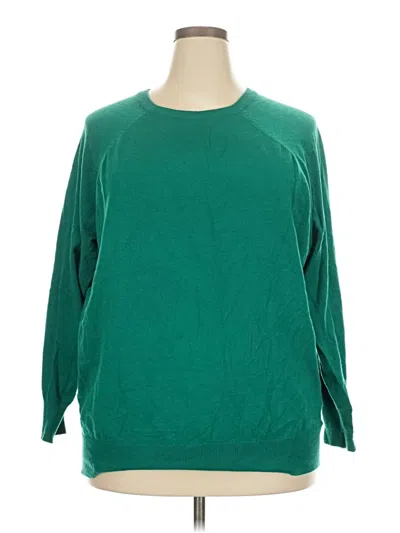 Pre-owned Torrid Pullover Sweater In Green