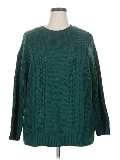 Pre-owned Torrid Pullover Sweater In Green