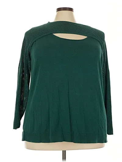 Pre-owned Torrid Pullover Sweater In Green