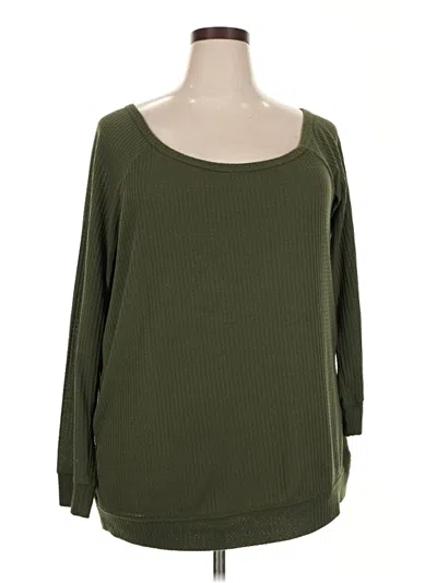 Pre-owned Torrid Pullover Sweater In Green