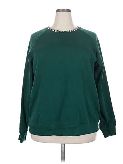 Pre-owned Torrid Pullover Sweater In Green