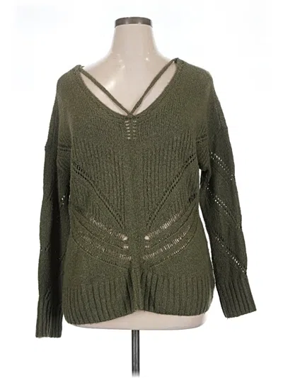 Pre-owned Torrid Pullover Sweater In Green