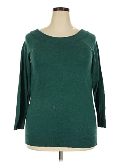 Pre-owned Torrid Pullover Sweater In Green