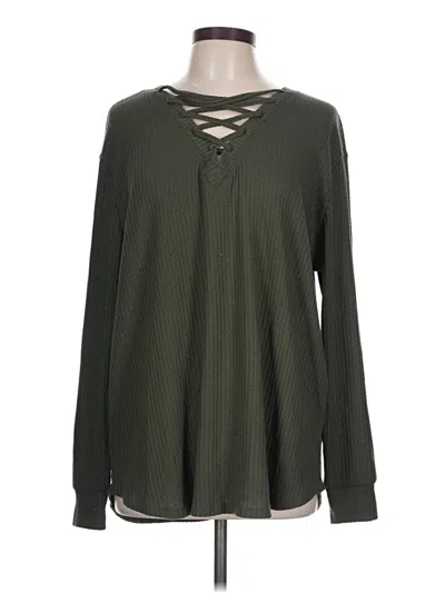 Pre-owned Torrid Pullover Sweater In Green