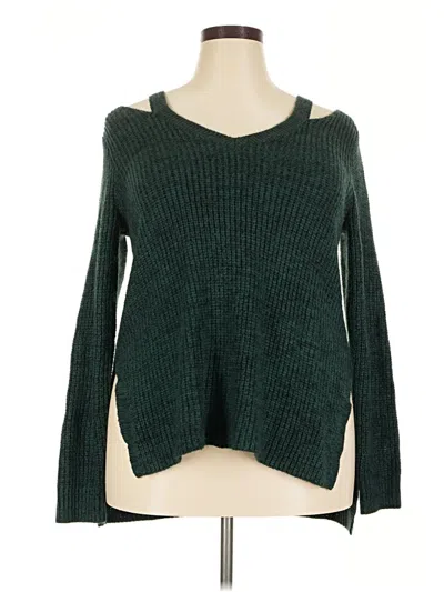 Pre-owned Torrid Pullover Sweater In Green