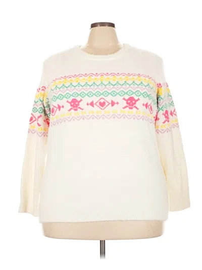 Pre-owned Torrid Pullover Sweater In Ivory