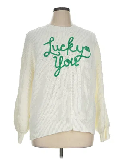 Pre-owned Torrid Pullover Sweater In Ivory