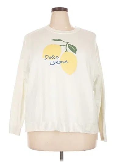 Pre-owned Torrid Pullover Sweater In Ivory