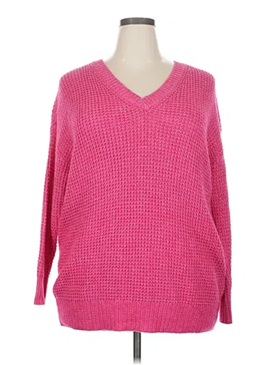 Pre-owned Torrid Pullover Sweater In Pink