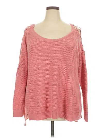 Pre-owned Torrid Pullover Sweater In Pink
