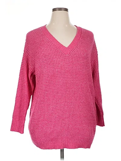 Pre-owned Torrid Pullover Sweater In Pink