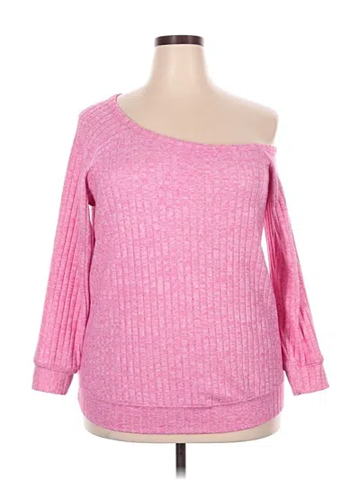 Pre-owned Torrid Pullover Sweater In Pink