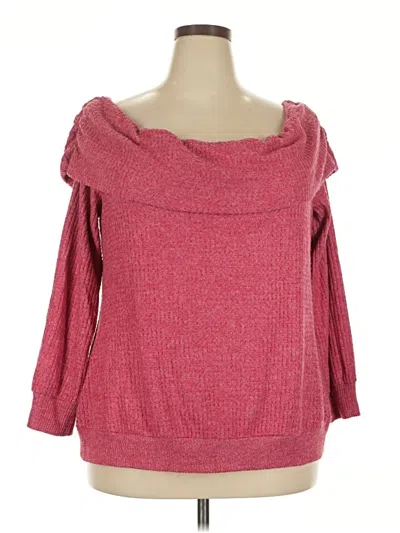 Pre-owned Torrid Pullover Sweater In Pink